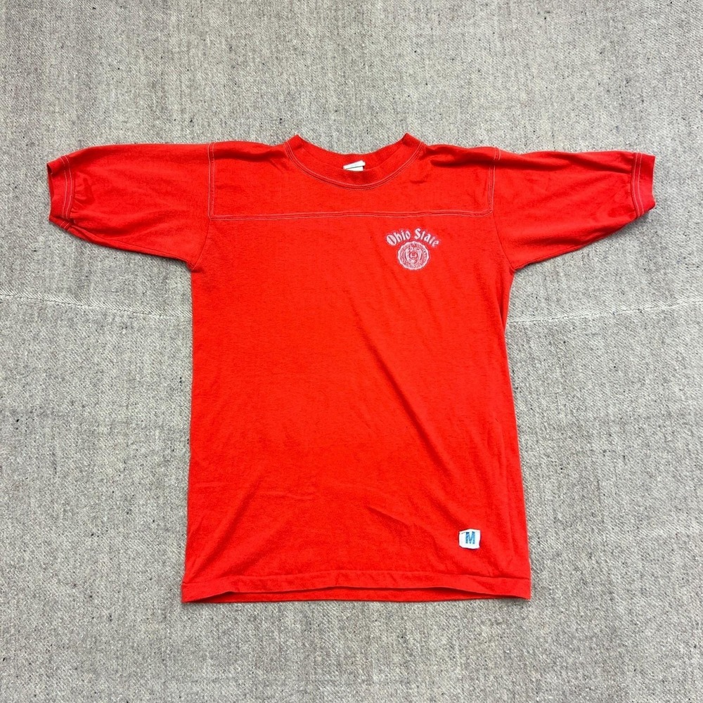 Vintage Ohio State University Shirt Mens Medium Red 1980s USA